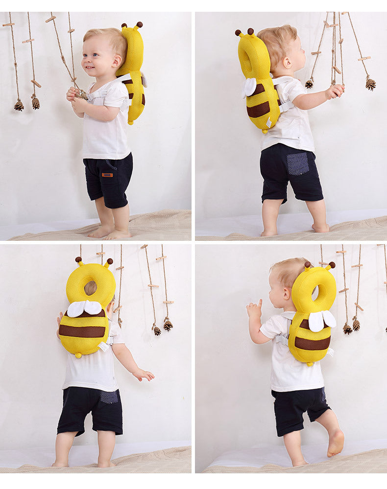 Head Back Protector Baby Protect Pillow Learn Walk Head Protector  Cushion Anti Fall Backward Cap Carry Cartoon Kids Safe Bibi