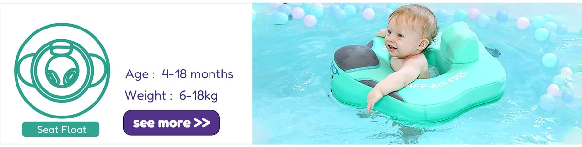 Mambobaby Baby Foldable Float Inflatable Free with Sun Canopy Safe Crotch Strap Pool Swim Ring Swim Tube Children's Sea Wheel
