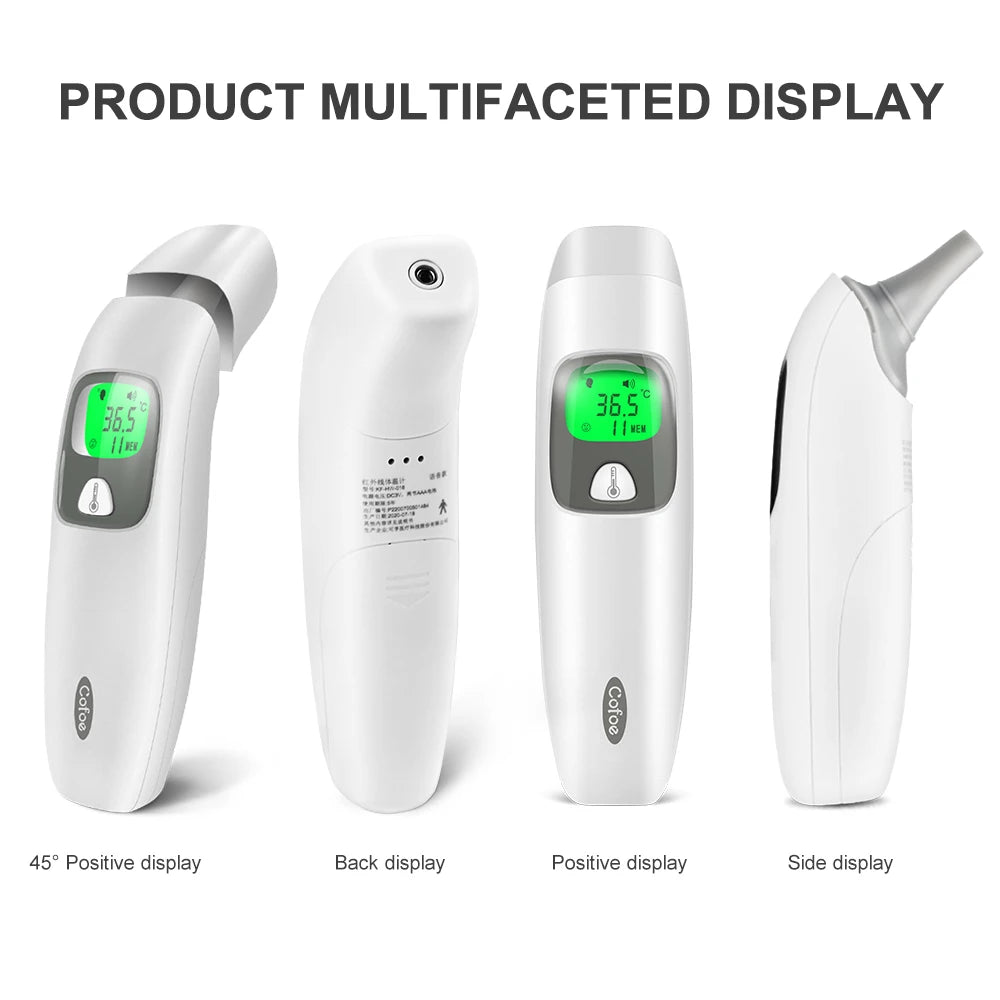 Cofoe Digital Forehead Thermometer Forehead Ear Non-Contact Medical Termometro Baby/Adult Temperature Measure  FASTSHIPPING