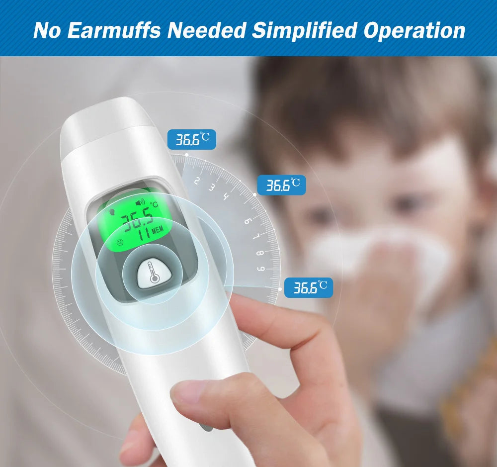 Cofoe Digital Forehead Thermometer Forehead Ear Non-Contact Medical Termometro Baby/Adult Temperature Measure  FASTSHIPPING