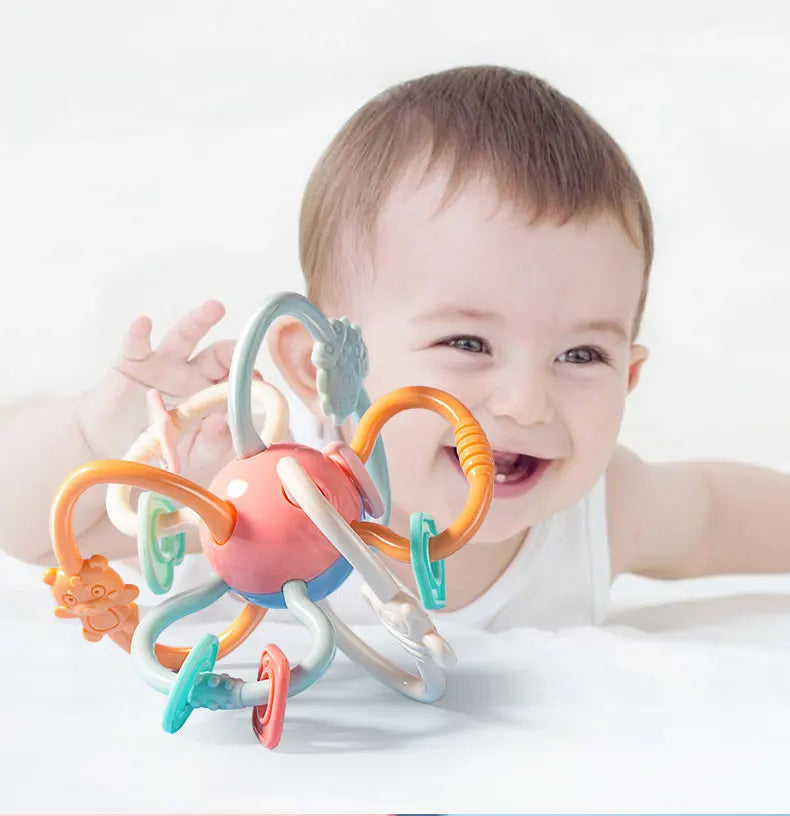 Baby Development Toys 0 6 12 Months Sensory Baby Teether Rattle Educational Baby Toys Soft Teething Toys Games For Babies 1 Year