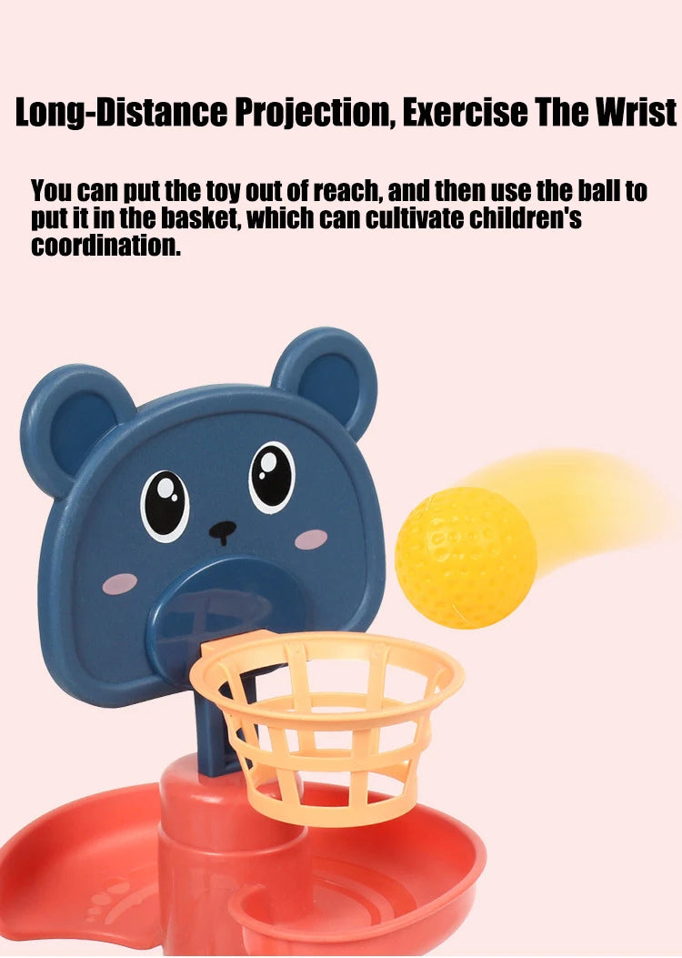 Baby Toys Rolling Ball Pile Tower Early Educational Toy For Babies Rotating Track Educational Baby Gift Stacking Toy For Kids