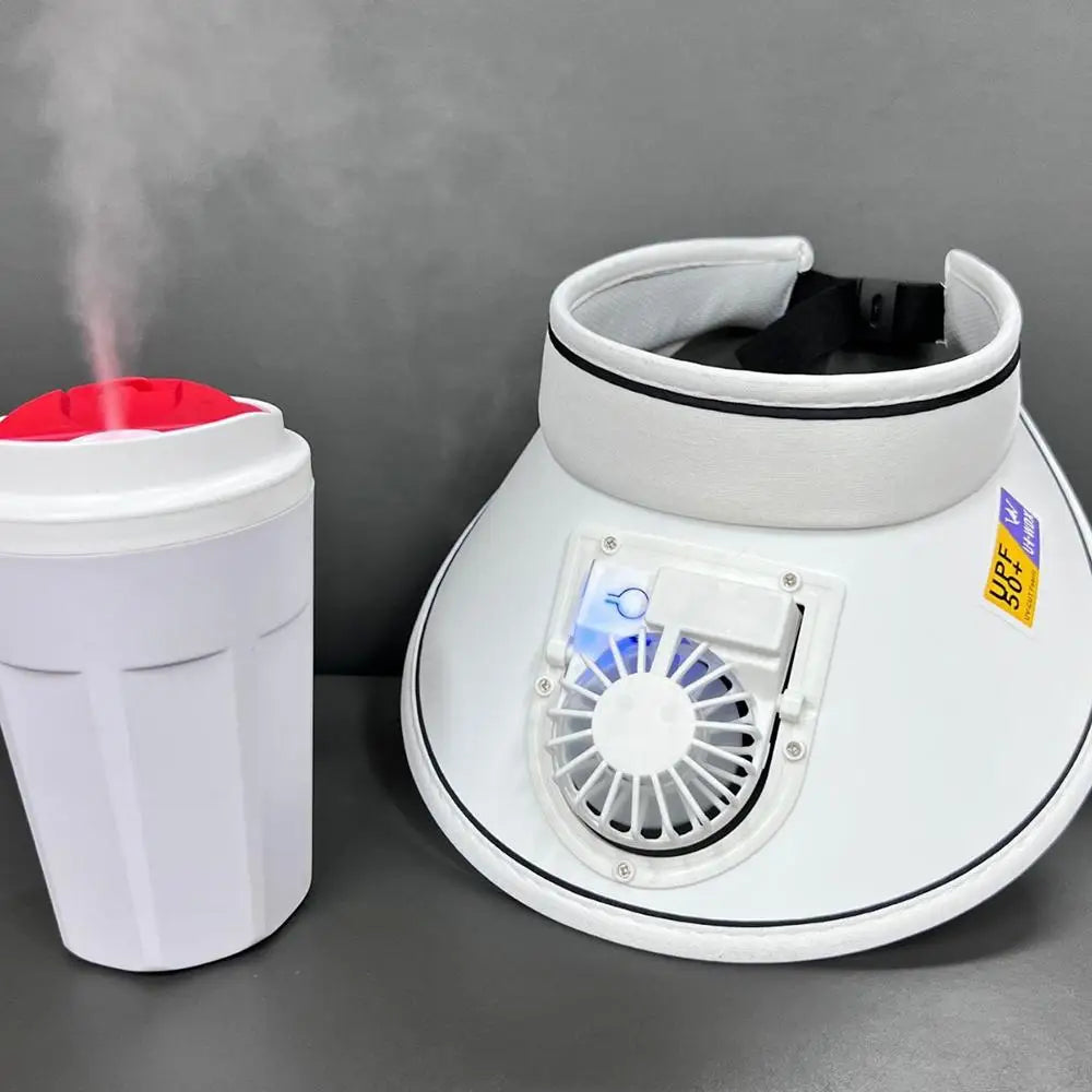 Fashion Outdoor Sun Protection Hat Summer Large Brim USB Charging Fan Sun Visor for Men and Women