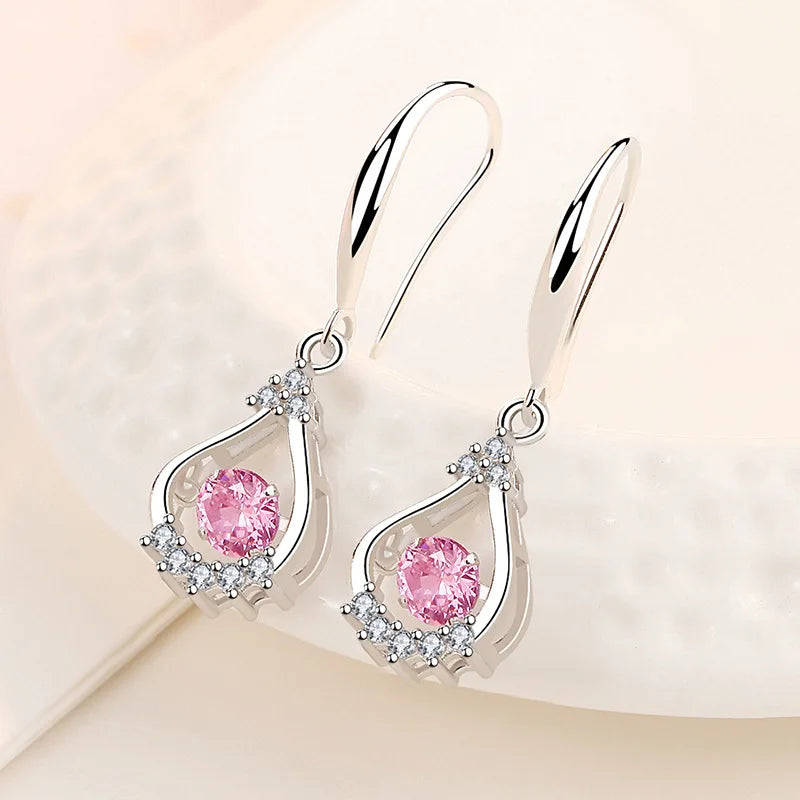 New 925 Sterling Silver Heart Hoop Earrings Stud Earrings Silver Women Star Butterfly Earrings for Women Jewelry Gift E523