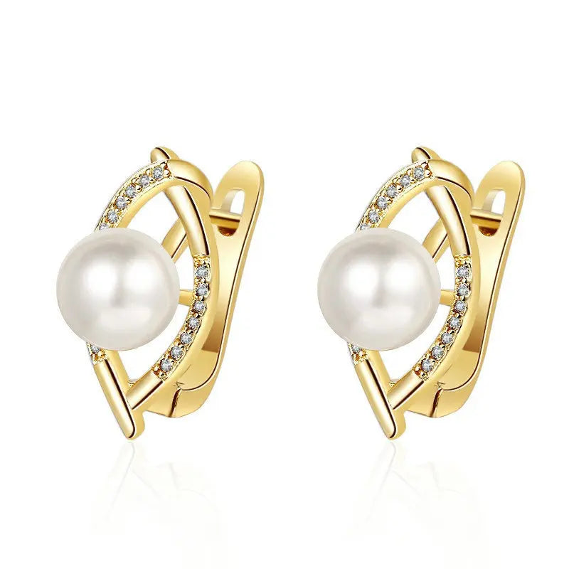 Hot Sale 925 Silver Women Hoop Earrings Luxury Sparkling Pave CZ U Shape Star Moon Fashion Earring For Girl