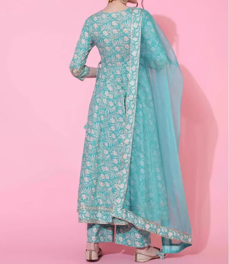 India Women's Clothing 3-piece Set Of Pure Cotton Printed Dresses