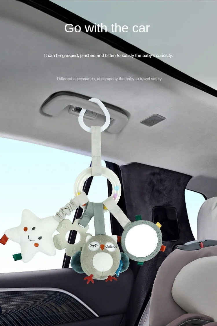 Baby Toys for 0 3 6 12 Months Rainbow Activity Plush Animal Stroller Hanging Toy for Baby Car Seat Crib Travel Sensory Baby Toys