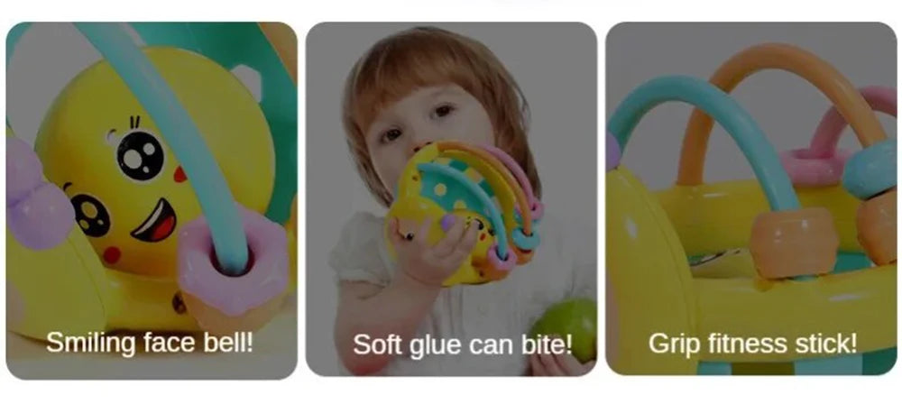 1 Pc 10cm Baby Toy Catch Ball Bendy Baby Walker Rattles Develop Intelligence Ball 0-12 Months Plastic Bell Rattle Doll