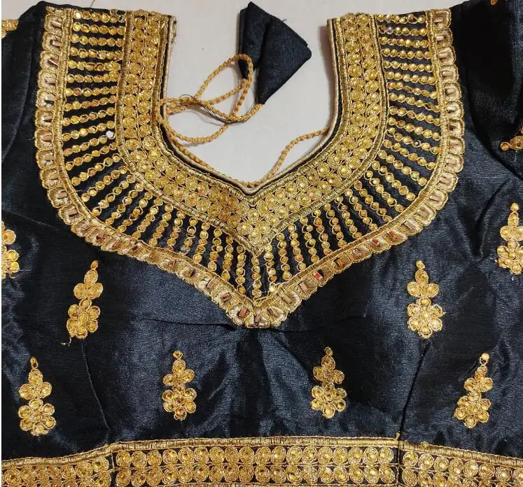 Traditional Indian Sari Top Women Shirt Summer Gold thread Embroidery Pakistan Summer Rhinestone