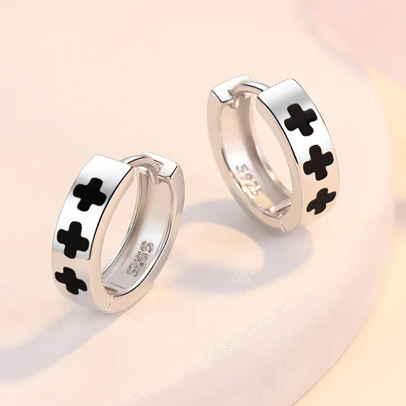 New 925 Sterling Silver Heart Hoop Earrings Stud Earrings Silver Women Star Butterfly Earrings for Women Jewelry Gift E523