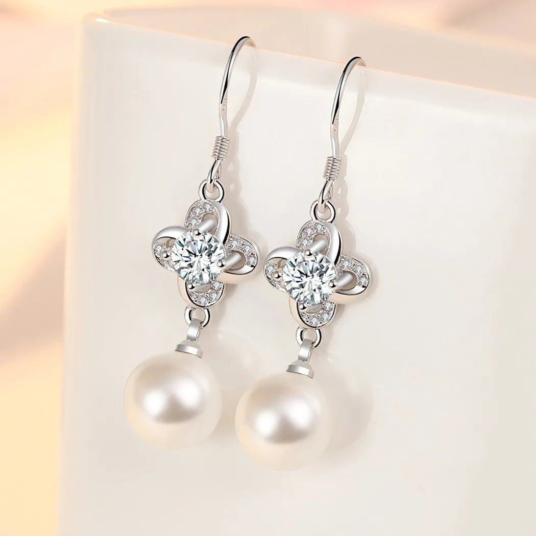 New 925 Sterling Silver Heart Hoop Earrings Stud Earrings Silver Women Star Butterfly Earrings for Women Jewelry Gift E523