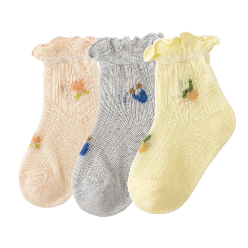 3Pair/lot New Newborn Baby Socks Summer Thin Casual Kids' Baby