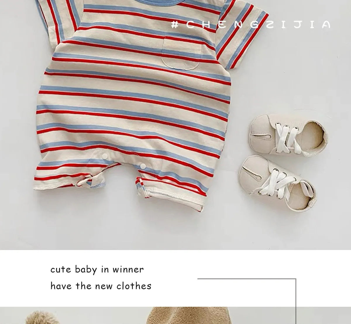 Summer New Baby Short Sleeve Striped Romper Newborn Toddler Cotton Casual Jumpsuit Infant Boy Girl Clothes 0-24 Months
