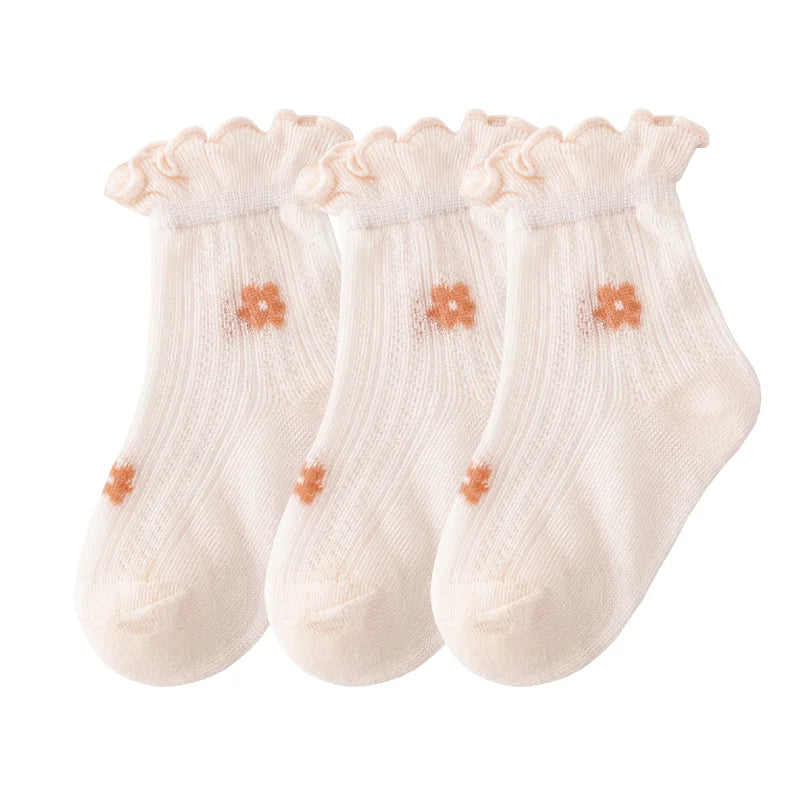 3Pair/lot New Newborn Baby Socks Summer Thin Casual Kids' Baby
