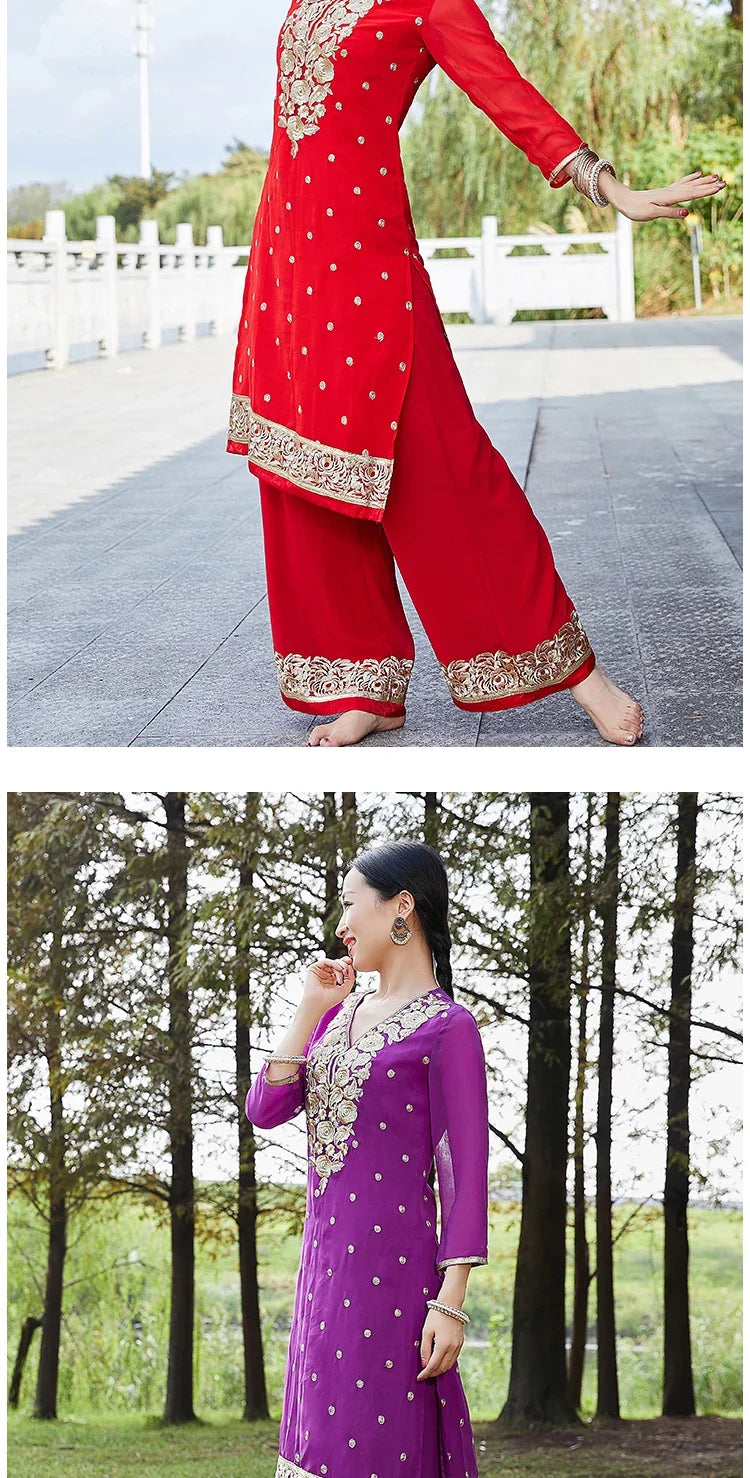 India Pakistan Punjabi Dupattas Daily Suits Woman Blouse Pants Scarf Kurtas Saree Top Katak Sets