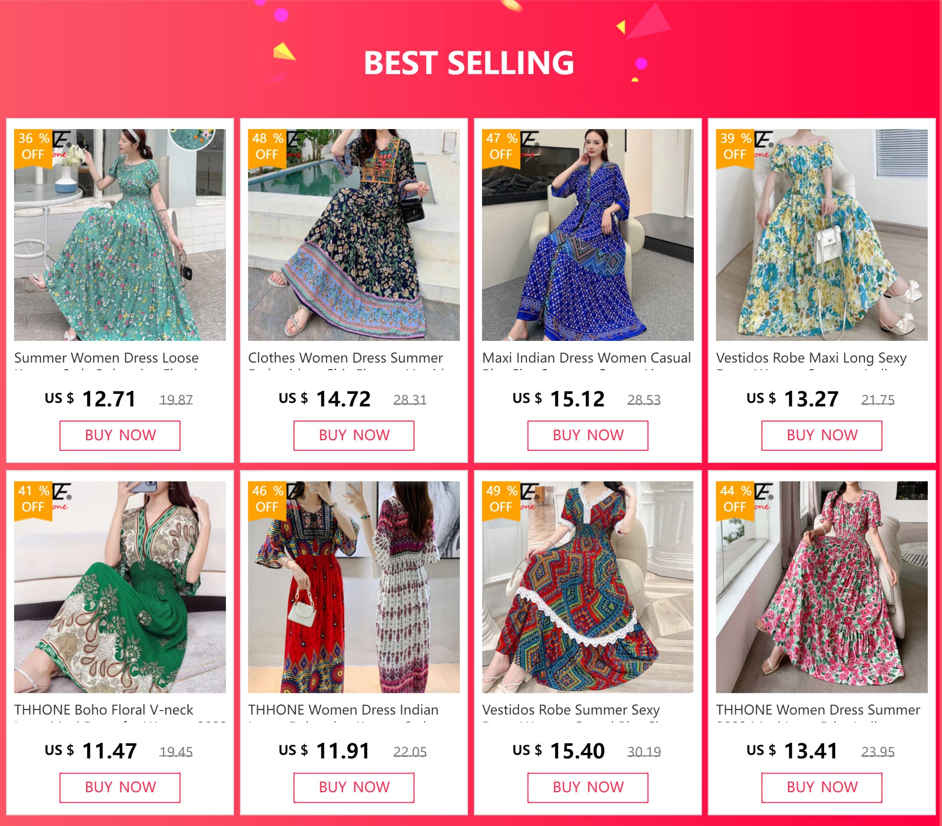 THHONE Vestidos Robe Maxi Long Dress Women Summer Indian Clothes Bohemian Cotton Linen Floral Short Sleeve Korean Style Casual