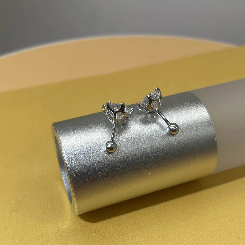 Premium 0.5-2ct Moissanite Diamond Stud Earrings for Women Orginal 925 Sterling Silver Screw Back Women Moissanite Earring 2025
