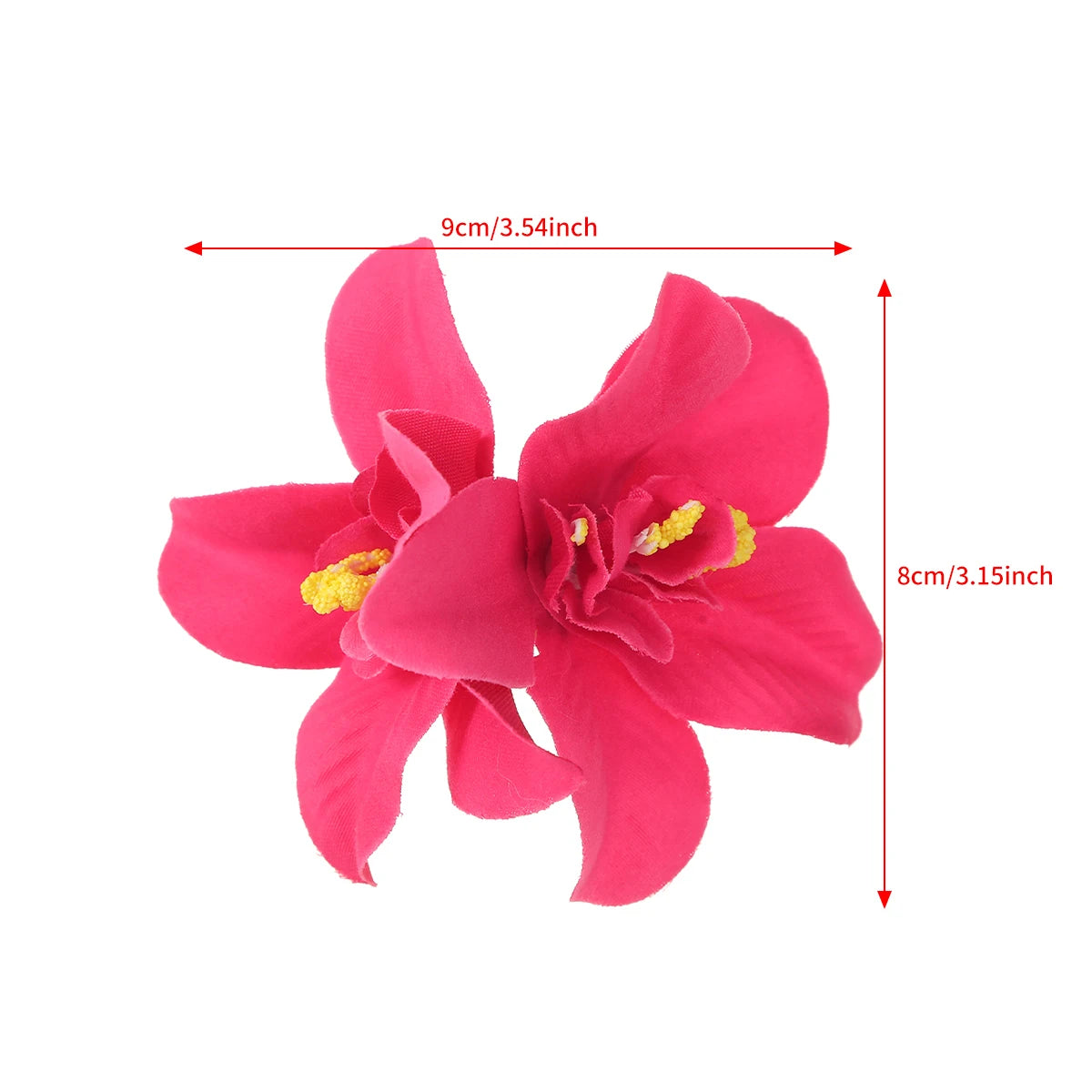 AWAYTR Elegant Bohemian Flower Small Hair Clips Faux Flower Side Pins Hairpin Vacation Beach Hair Accessories for Women