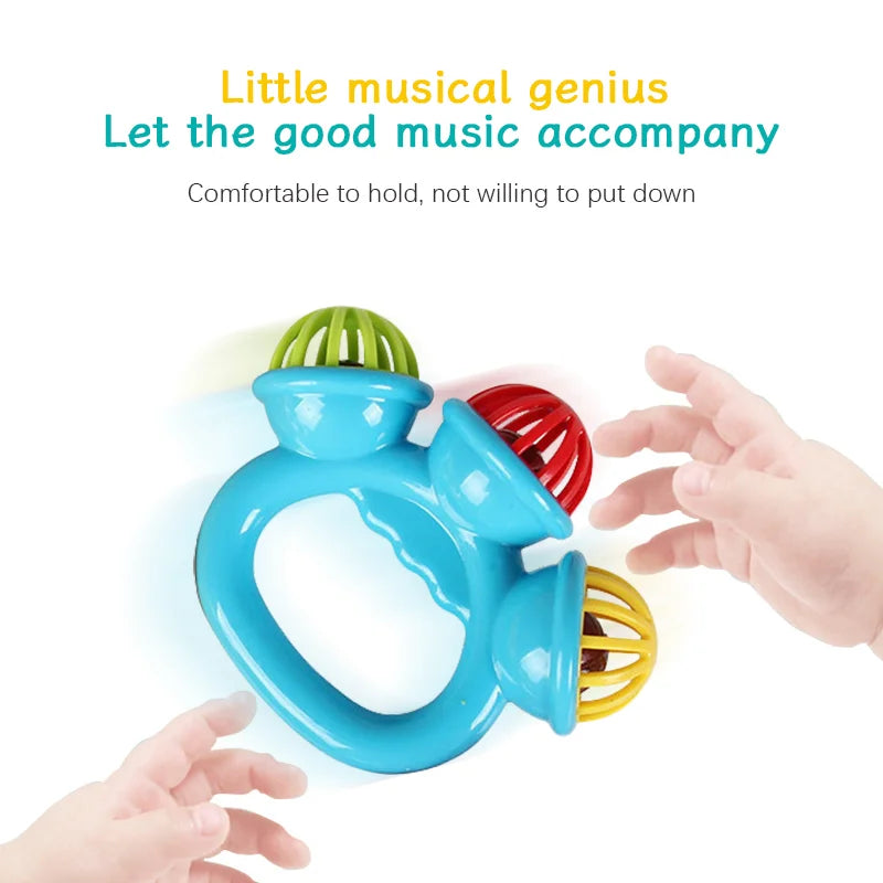 1-4PCS Baby Hand Rattle Ball Toy Newborn Grasping Hand Bell Sensory Toy Kids Safety Materials Toys for 0-24 Months Baby Children