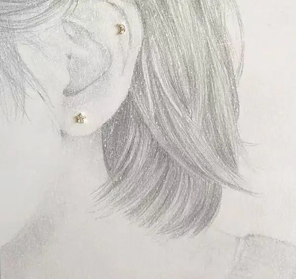 Simple Piercing Stud Earrings for Women Star Moon Zircon 925 Silver Needles Tragus Cartilage Asymmetry Pendiente Plata Jewelry