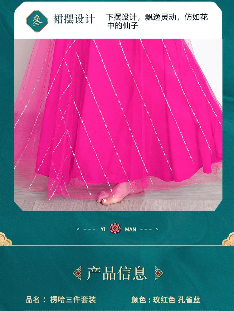 Traditional Indian Clothing Pakistani Sari Women's Elegant Dress Party Cosplay Dance Dress Stage Dress