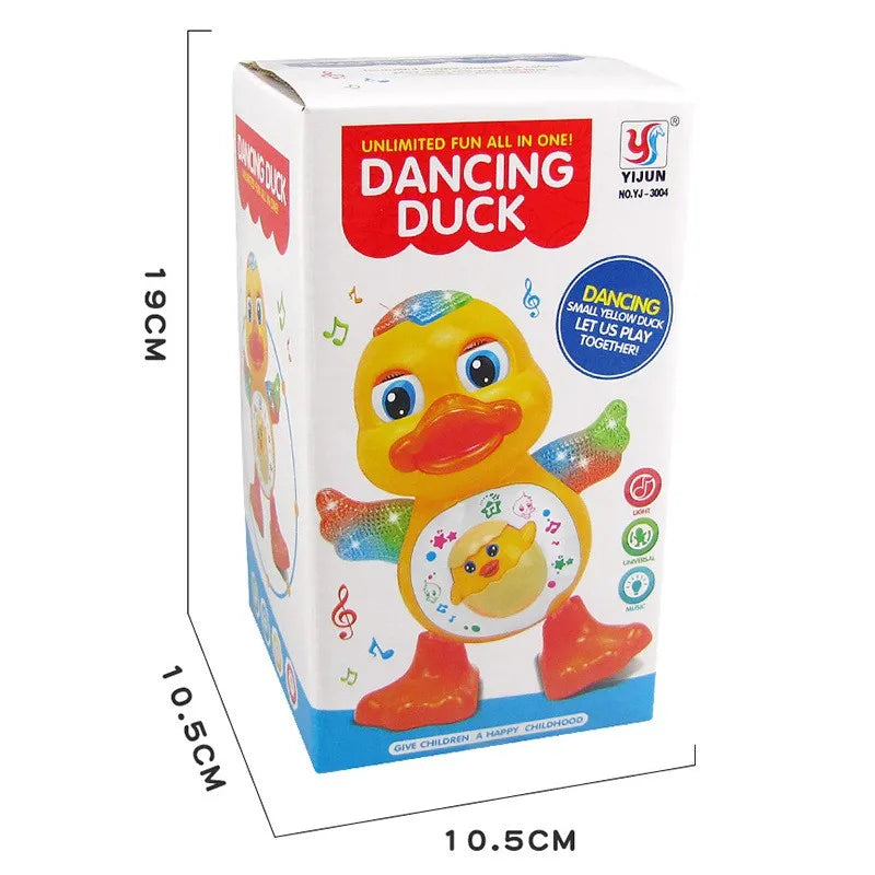 Electric Dancing Duck Toy Interactive Musical Animal with Flashing Lights Educational Gift for Kids