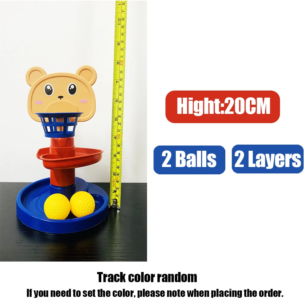 Baby Toys Rolling Ball Pile Tower Early Educational Toy For Babies Rotating Track Educational Baby Gift Stacking Toy For Kids