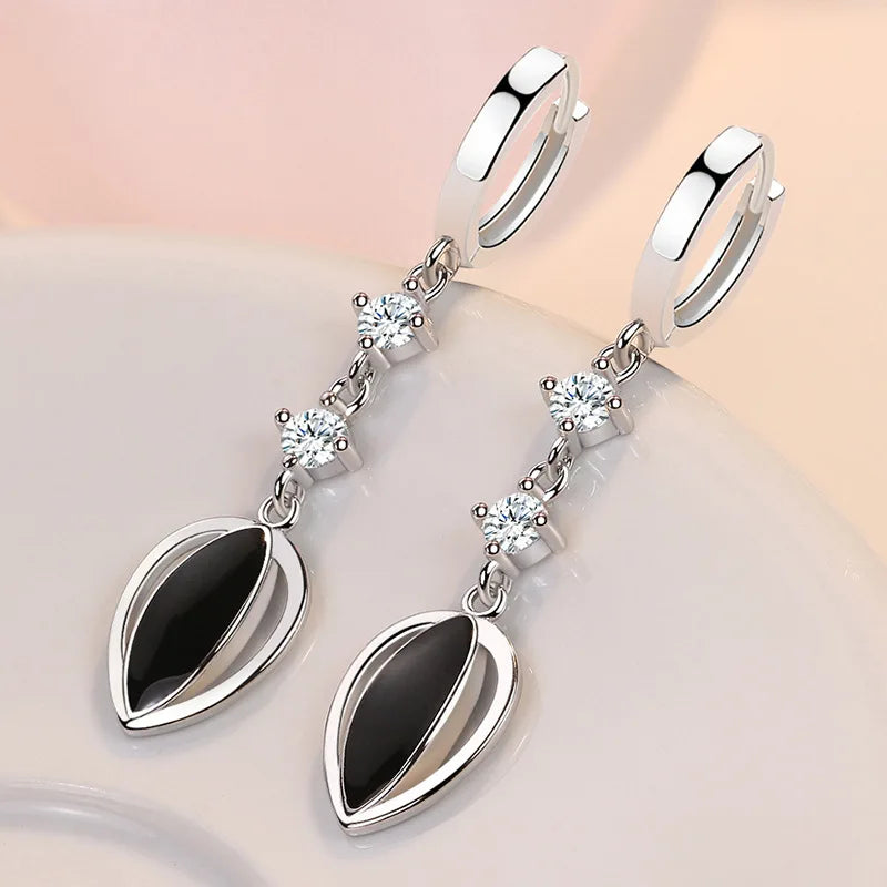 New 925 Sterling Silver Heart Hoop Earrings Stud Earrings Silver Women Star Butterfly Earrings for Women Jewelry Gift E523