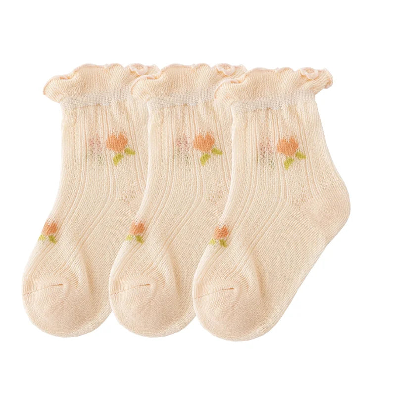 3Pair/lot New Newborn Baby Socks Summer Thin Casual Kids' Baby