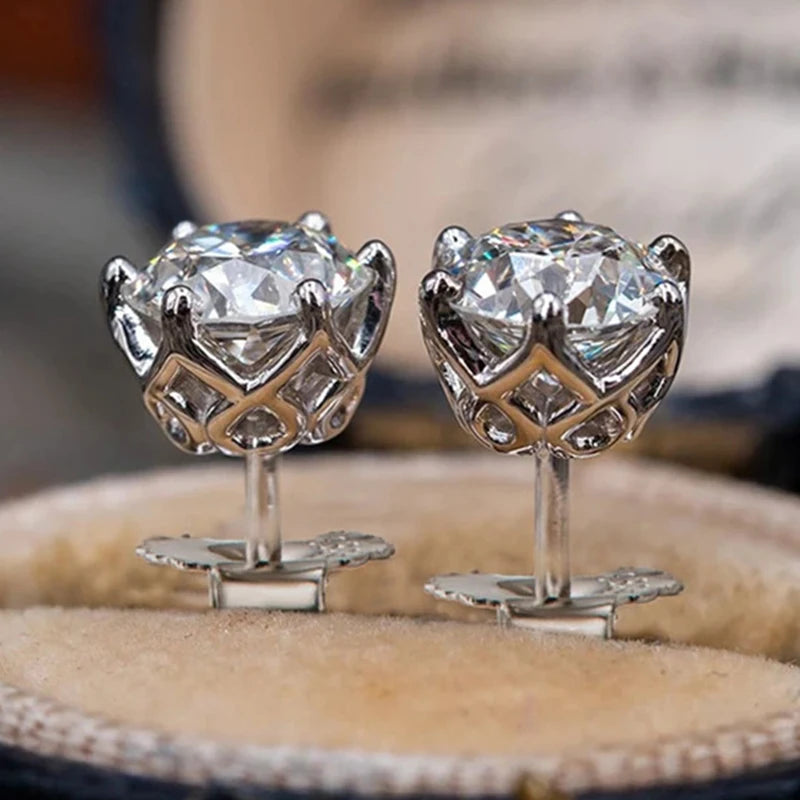 Premium 0.5-2ct Moissanite Diamond Stud Earrings for Women Orginal 925 Sterling Silver Screw Back Women Moissanite Earring 2025