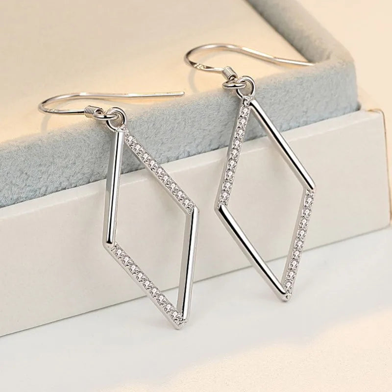 New 925 Sterling Silver Heart Hoop Earrings Stud Earrings Silver Women Star Butterfly Earrings for Women Jewelry Gift E523