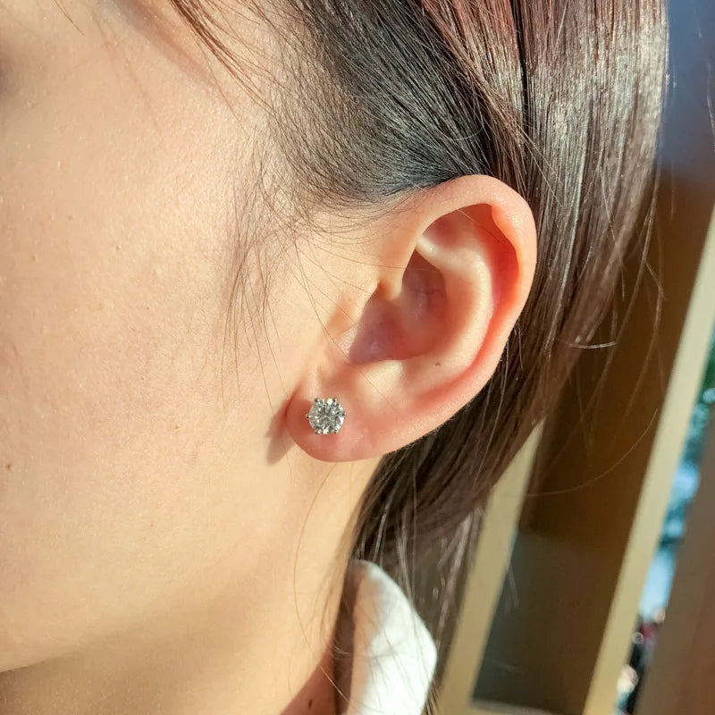 Premium 0.5-2ct Moissanite Diamond Stud Earrings for Women Orginal 925 Sterling Silver Screw Back Women Moissanite Earring 2025