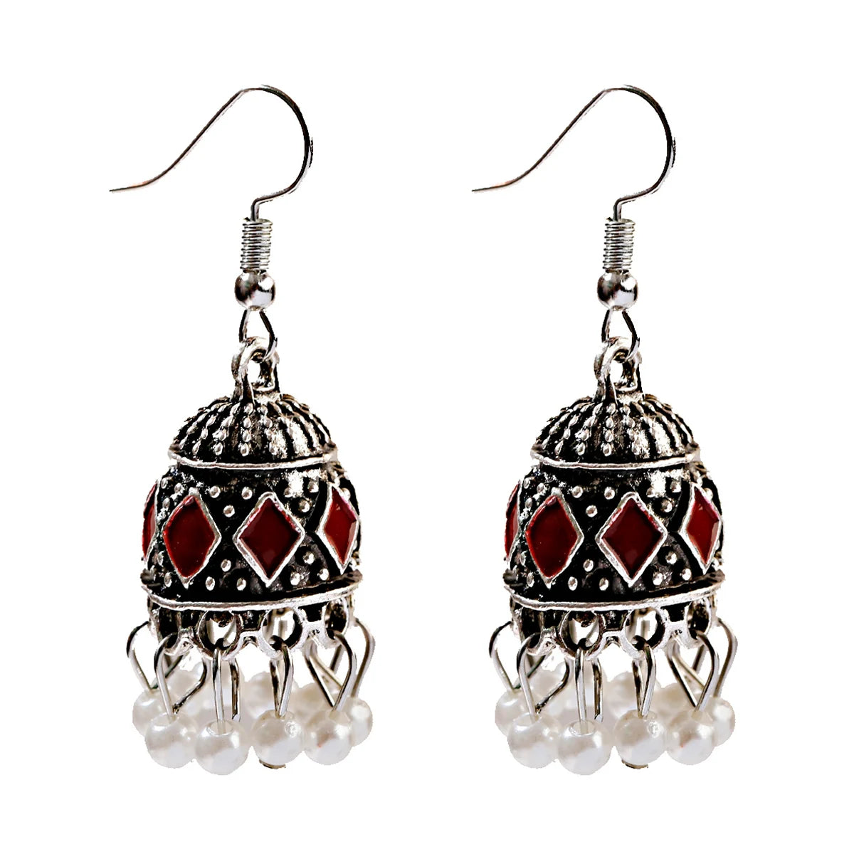 Pendientes Piercing Indian Jewelry Jhumka Tassel Earrings Women Accessories Kolczyki Silver Color Earring Trendy Party Ear rings