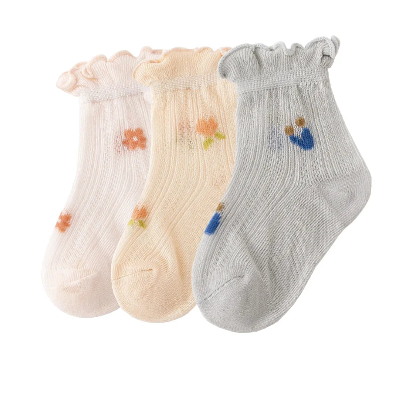 3Pair/lot New Newborn Baby Socks Summer Thin Casual Kids' Baby