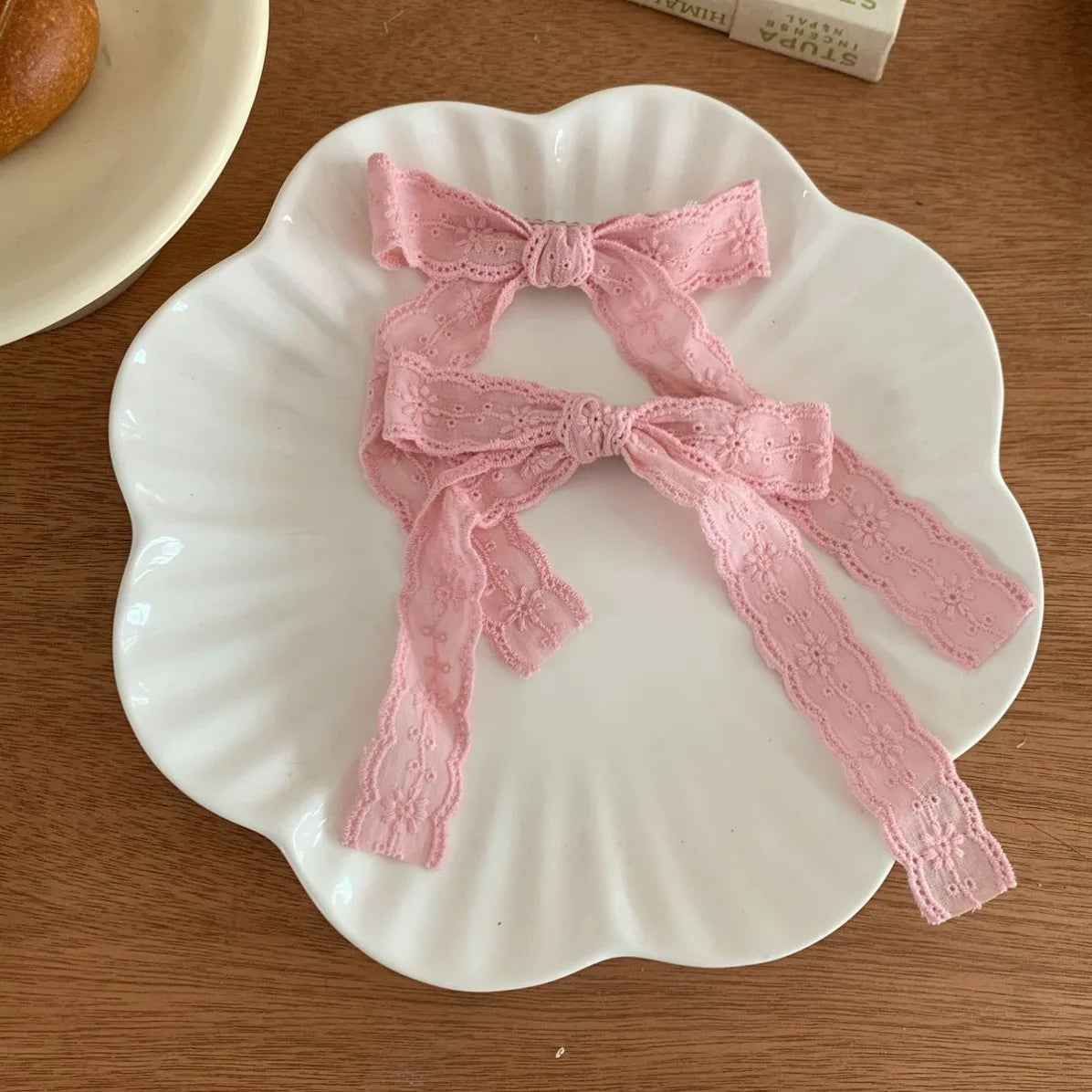 Embroidery Hair Bows Lace Big Bows Hairclip Women Elegant Spring Clip Spring Summer Hair Accessories Women Barrettes