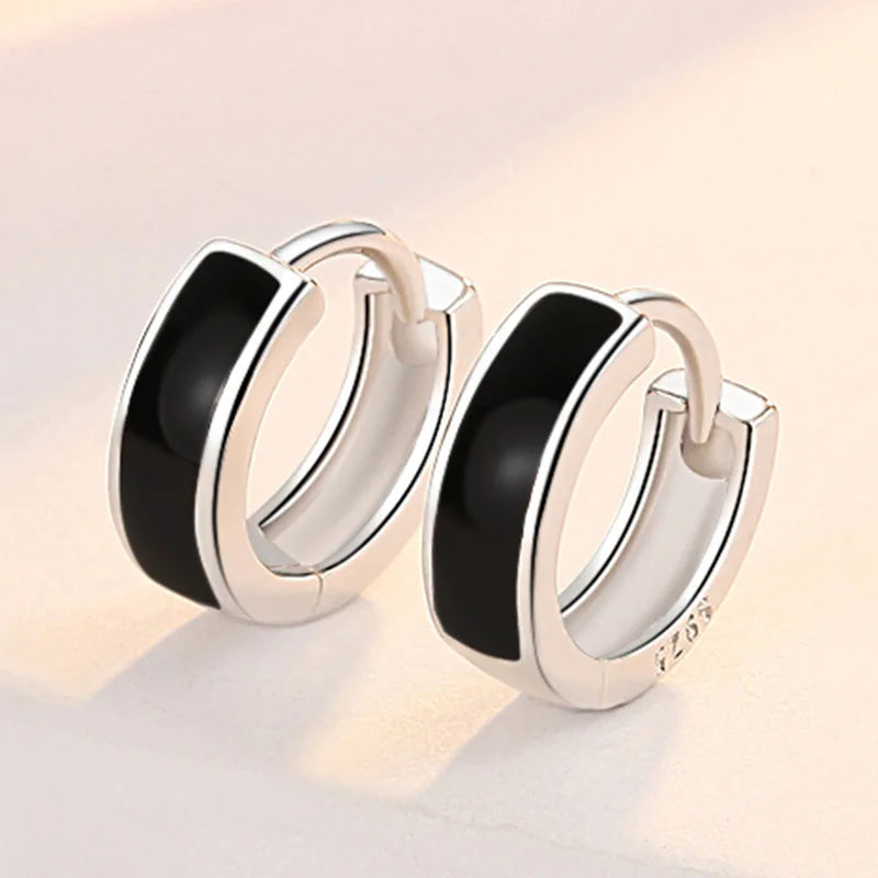 New 925 Sterling Silver Heart Hoop Earrings Stud Earrings Silver Women Star Butterfly Earrings for Women Jewelry Gift E523
