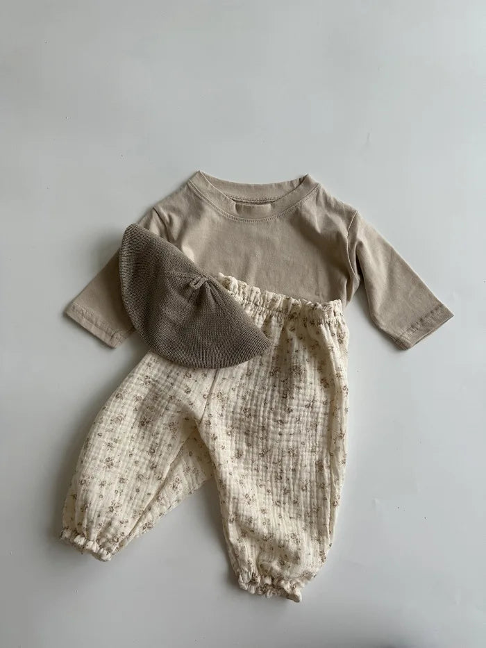 Organic Cotton Baby Pants Newborn Toddlers Autumn Spring Summer Winter Cute Print Soft Muslin Clothes Pants Pantalons Capris