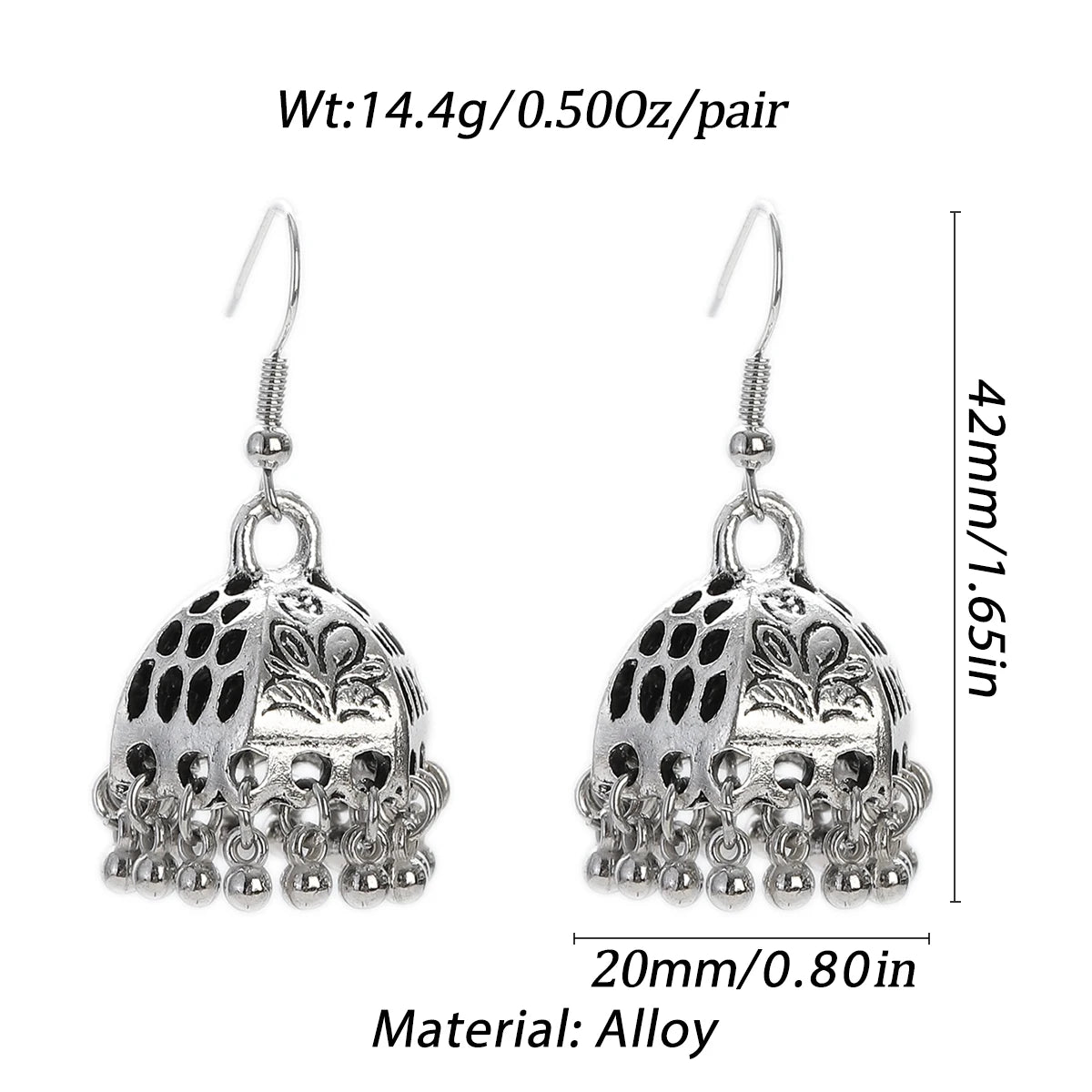 Pendientes Piercing Indian Jewelry Jhumka Tassel Earrings Women Accessories Kolczyki Silver Color Earring Trendy Party Ear rings