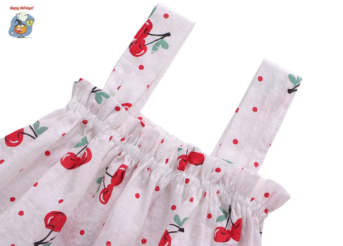 Baby Summer Skirt Set Baby Girl Clothes 0-2 Years Old Infant Plaid Suspender Dress Hat Two-piece Set Baby's Sets
