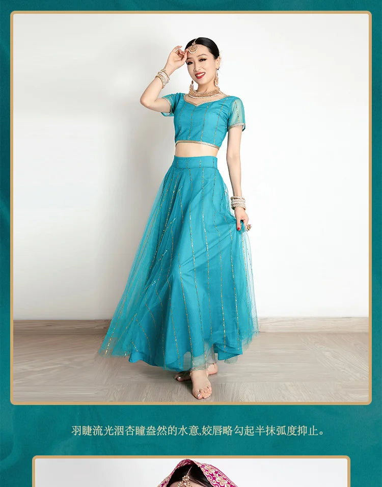 Traditional Indian Clothing Pakistani Sari Women's Elegant Dress Party Cosplay Dance Dress Stage Dress