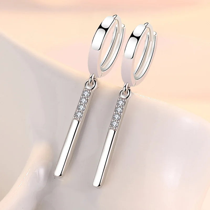 New 925 Sterling Silver Heart Hoop Earrings Stud Earrings Silver Women Star Butterfly Earrings for Women Jewelry Gift E523