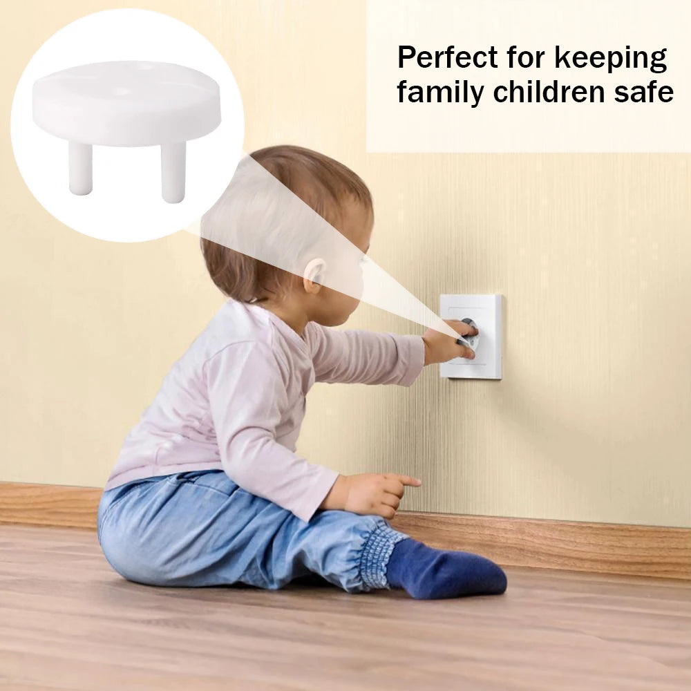 White Electrical Safety Socket Protective Cover Baby Care Safe Guard Protection Children Anti Electric Shock Rotate Protectors