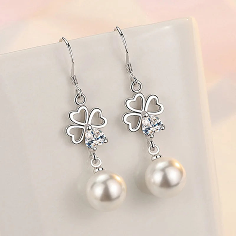 New 925 Sterling Silver Heart Hoop Earrings Stud Earrings Silver Women Star Butterfly Earrings for Women Jewelry Gift E523