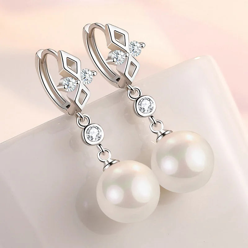 New 925 Sterling Silver Heart Hoop Earrings Stud Earrings Silver Women Star Butterfly Earrings for Women Jewelry Gift E523