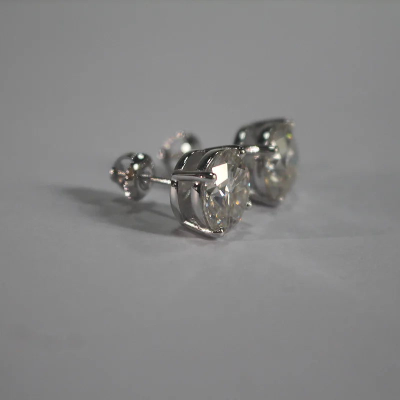 Premium 0.5-2ct Moissanite Diamond Stud Earrings for Women Orginal 925 Sterling Silver Screw Back Women Moissanite Earring 2025