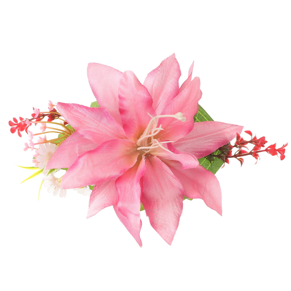 AWAYTR Elegant Bohemian Flower Small Hair Clips Faux Flower Side Pins Hairpin Vacation Beach Hair Accessories for Women