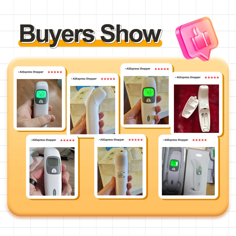 Cofoe Digital Forehead Thermometer Forehead Ear Non-Contact Medical Termometro Baby/Adult Temperature Measure  FASTSHIPPING