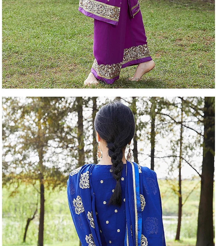 India Pakistan Punjabi Dupattas Daily Suits Woman Blouse Pants Scarf Kurtas Saree Top Katak Sets