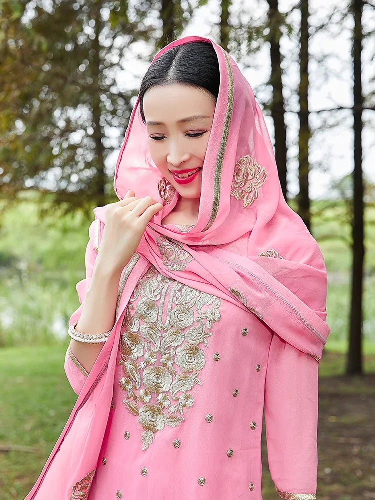 India Pakistan Punjabi Dupattas Daily Suits Woman Blouse Pants Scarf Kurtas Saree Top Katak Sets