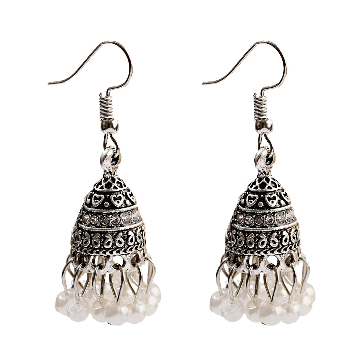 Pendientes Piercing Indian Jewelry Jhumka Tassel Earrings Women Accessories Kolczyki Silver Color Earring Trendy Party Ear rings